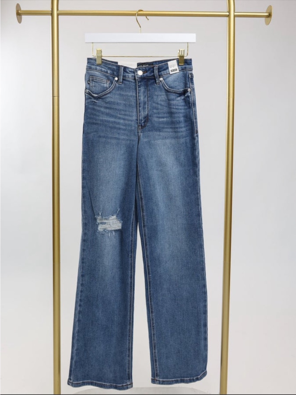 Judy Blue High-Rise 90’s straight leg Distressed Jeans Sz 24w